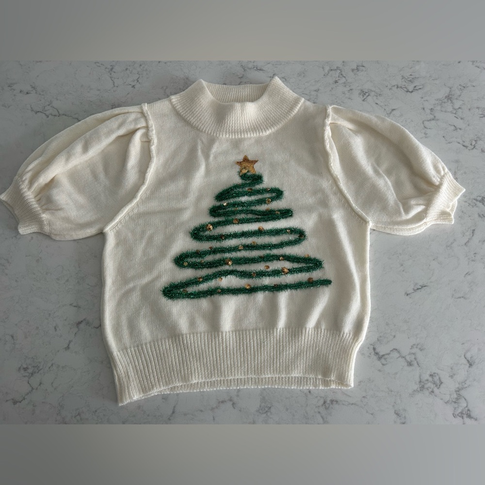 Brand new! Peach Love California Christmas Tree Sweater